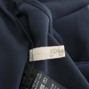 Plage バックギャザーキャミワンピース マキシ丈 ロング Vネック プルオーバー 38 グレー