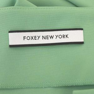 FOXEY NEW YORK レイニーフィット&フレア フロントジップワンピース 38 ライトグリーン