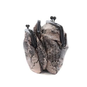 DIESEL ポーチ がま口 ナイロン 花柄 ピンク