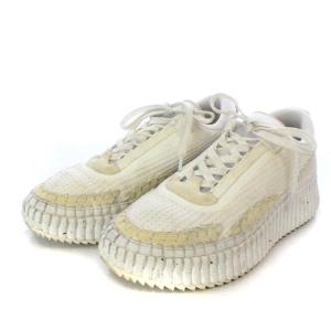 Chloe CHC22S579Y 0101 NAMA SNEAKERS スニーカー ローカット 39 ホワイト