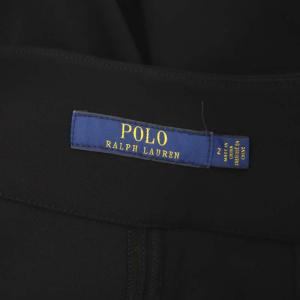 RALPH LAUREN ワイドパンツ ガウチョパンツ タック 2 黒 ブラック
