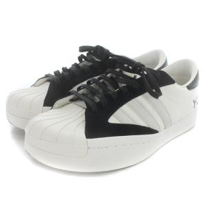 Y-3 21SS adidas YOHJI STAR スニーカー ロゴ 切替 バイカラー 25cm 白 ホワイト 黒 ブラック