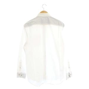 BLACK LABEL CRESTBRIDGE シャツ 長袖 前開き L 白 紺 赤