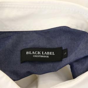 BLACK LABEL CRESTBRIDGE シャツ 長袖 前開き L 白 紺 赤