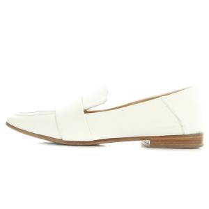 PELLICO CLIO パフィー ローファー レザー スクエアトゥ 37 24cm 白 ホワイト