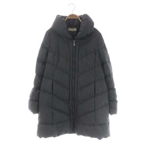 ダウンコート ジップアップ アウター ロング 40 ダークグレー