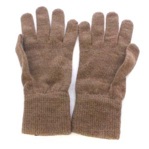 FENDI 手袋 グローブ ズッカ柄 ロゴ ウール 茶色 ブラウン