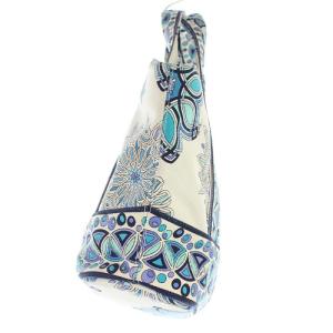 Emilio Pucci トートバッグ ハンドバッグ プッチ柄 キャンバス 白 ホワイト 水色 ブルー