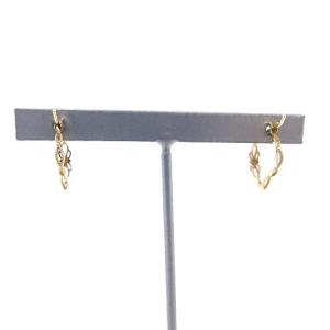 agete 透かしフープピアス K10 イエローゴールド