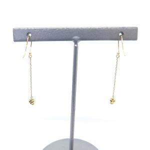 AHKAH ダイヤモンド ティアチェーン ピアス K18 YG イエローゴールド