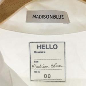 MADISONBLUE 21AW SCARF COLLAR シャツ 長袖 前開き 00 白 ホワイト