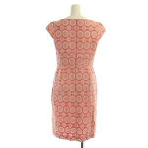 TOCCA 花柄レース ワンピース 刺繍 膝丈 半袖 2 ピンク 白 ホワイト