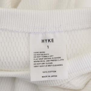 HYKE コットン ノースリーブトップス カットソー 1 白 ホワイト