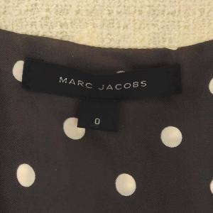 MARC JACOBS ツイードジャケット ショート 総裏地 ウール 0 アイボリー ダークブラウン オフホワイト