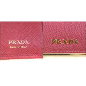 PRADA 財布 二つ折り レザー ピンク