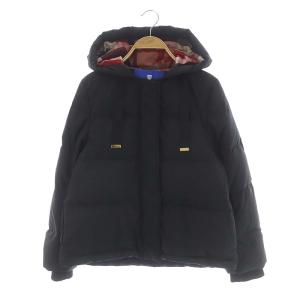 ダウンジャケット アウター ショート丈 総裏地 ジップアップ 36 黒 ブラック