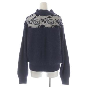 Diagram GRACE CONTINENTAL プラネット刺繍トップス ニット セーター 長袖 36 紺 ネイビー