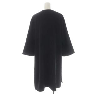 ADORE ジップ ロングワンピース 長袖 ミモレ丈 38 黒 ブラック