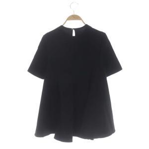 ADORE 五分袖 クルーネック ブラウス スリット 38 紺 ネイビー