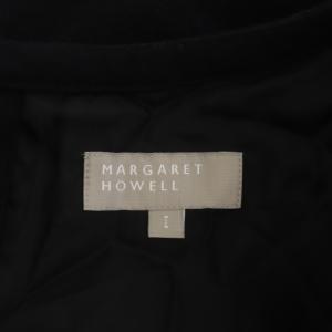 MARGARET HOWELL ウール ワンピース ロング ミモレ丈 七分袖 1 黒 ブラック