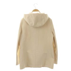 CELINE フード付きコート コットン ダブル ロング 38 生成り ベージュ