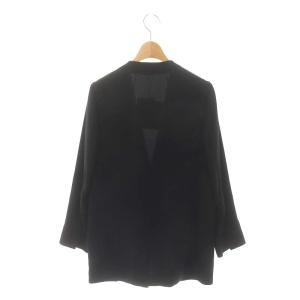 Theory 22SS Powder Crepe CL Collarless JK ジャケット ノーカラー 1B 00 黒 ブラック