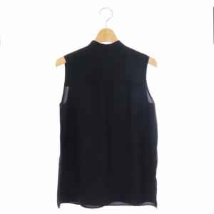 Theory 21SS COMBO GGT RIB YOKE SHL J トップス カットソー 切替 ノースリーブ S 黒 ブラック