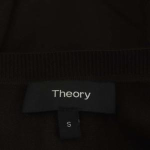 Theory 21AW Silk Combo SS Shrunken Top トップス カットソー シルク 切替 ニット 半袖 S 茶 ブラウン
