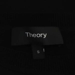 Theory 21AW Silk Combo SS Shrunken Top トップス カットソー シルク 切替 ニット 半袖 S 黒 ブラック