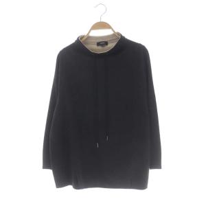 21AW DOUBLE KNIT LT DRAWSTRING TOP ニット セーター ハイネック 長袖 S チャコール