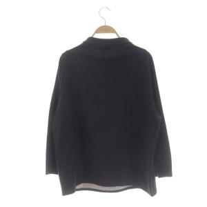 Theory 21AW DOUBLE KNIT LT DRAWSTRING TOP ニット セーター ハイネック 長袖 S チャコール