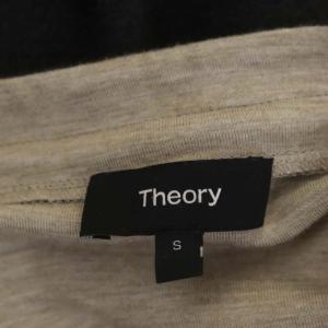 Theory 21AW DOUBLE KNIT LT DRAWSTRING TOP ニット セーター ハイネック 長袖 S チャコール