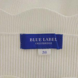 BLUE LABEL CRESTBRIDGE スカラップリブニット カットソー 長袖 38 オフホワイト