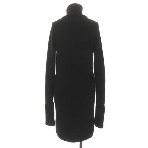 Maison Margiela MM6 Turtleneck dress タートルネック ドレス ニットワンピース リブ ウール ひざ丈 長袖 M 黒 ブラック