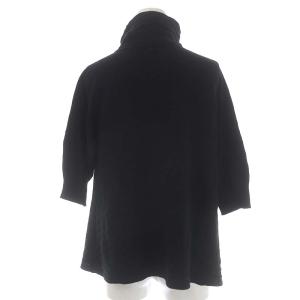 EMPORIO ARMANI ボウタイタートルネックニット セーター 七分袖 38 黒 ブラック