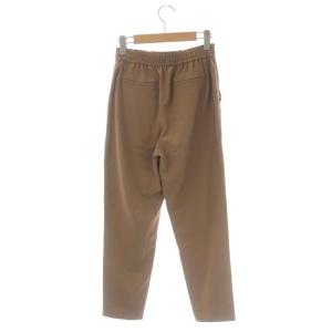 ANAYI ギャバストレッチドロストパンツ テーパード 36 茶色 ライトブラウン