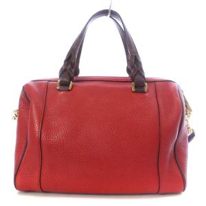 LOEWE フスタ 25 ハンドバッグ 2way 斜め掛け アナグラム レザー 赤