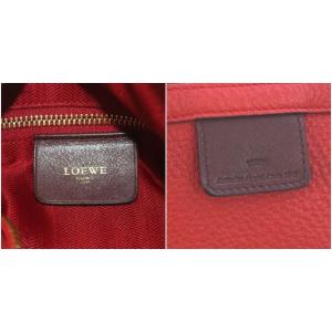 LOEWE フスタ 25 ハンドバッグ 2way 斜め掛け アナグラム レザー 赤
