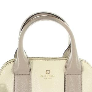 kate spade new york ショルダーバッグ ハンドバッグ ロゴ 2way レザー べージュ 白 ホワイト