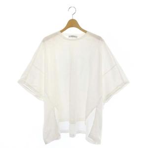 23SS ALBINIコットンポンチ カットソー 五分袖 38 白 ホワイト