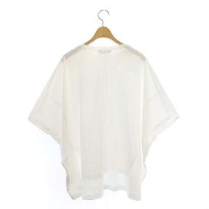 ADORE 23SS ALBINIコットンポンチ カットソー 五分袖 38 白 ホワイト