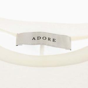 ADORE 23SS ALBINIコットンポンチ カットソー 五分袖 38 白 ホワイト
