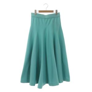 23SS エアーライトニットスカート ロング フレア 38 スカイブルー