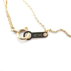 4℃ ダブルチェーン ブレスレット ストーン K10 イエローゴールド