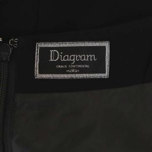 Diagram GRACE CONTINENTAL ローズバイカラーワンピース ノースリーブ ロング 38 白 黒 ホワイト ブラック