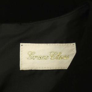 Grace Class チュールスパンコール刺繍ワンピース ノースリーブ ロング 38 黒 白 ブラック ホワイト