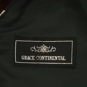 GRACE CONTINENTAL バイアスハートワンピース ノースリーブ ロング パール装飾 38 黒 赤 アイボリー