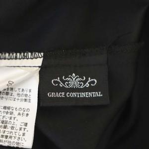 GRACE CONTINENTAL レース刺繍ロングワンピース ノースリーブ Iライン 38 黒 ブラック