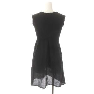 me ISSEY MIYAKE ノースリーブ チュニック ブラウス カットソー 黒 ブラック