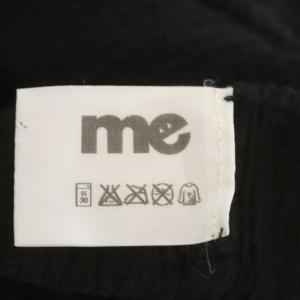 me ISSEY MIYAKE レース付き ノースリーブ ブラウス シアー ボートネック プルオーバー 黒 ブラック